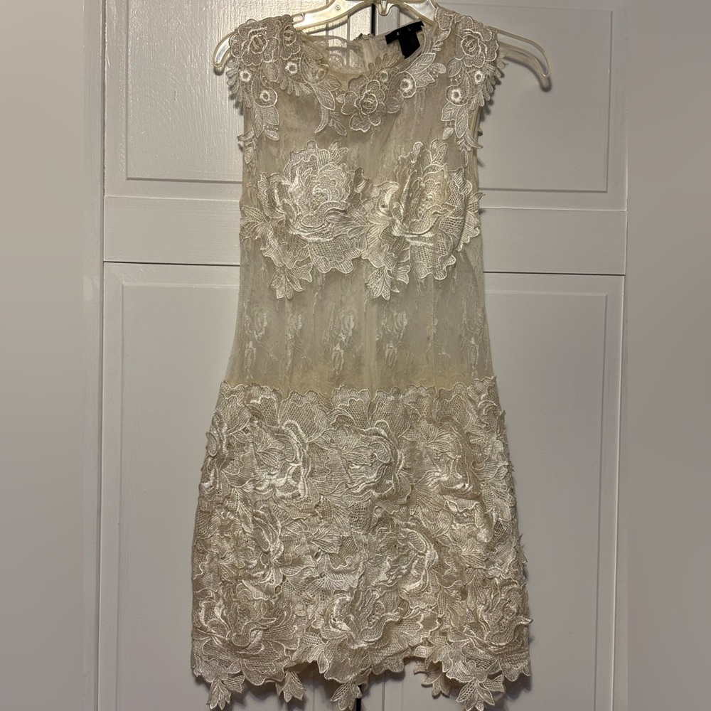 Medium Elegant Cream Lace Dress